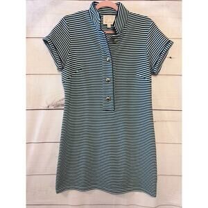 STS Sail To Sable Stripes Short Sleeves Size‎ Med Big Gold Buttons